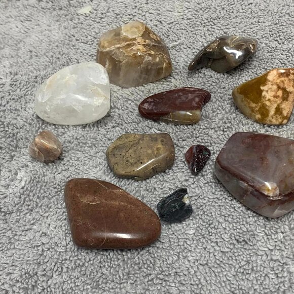 Bundle of Polished Assorted Rocks Wyoming Earth Lake Tumbled Pebbles Natural - Picture 2 of 5